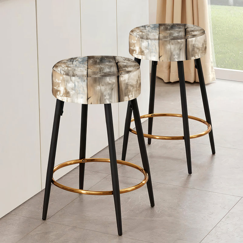 Ensemble de 2 tabourets de bar style rustique rustique