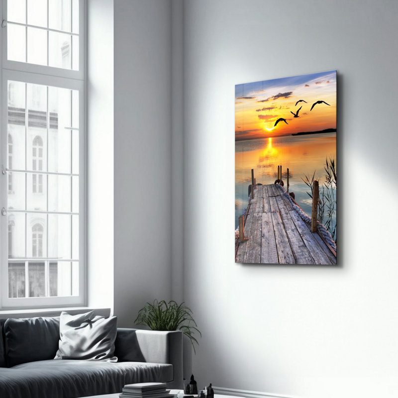 Elegant Tempered Glass Wall Art Painting, 13.8 x 21.7 inches | 100% Tempered Glass, Thickness: 0.16 inches | UV Printed for Vibrant Colors | Perfect for Home Decor, Living Room, & Office Spaces