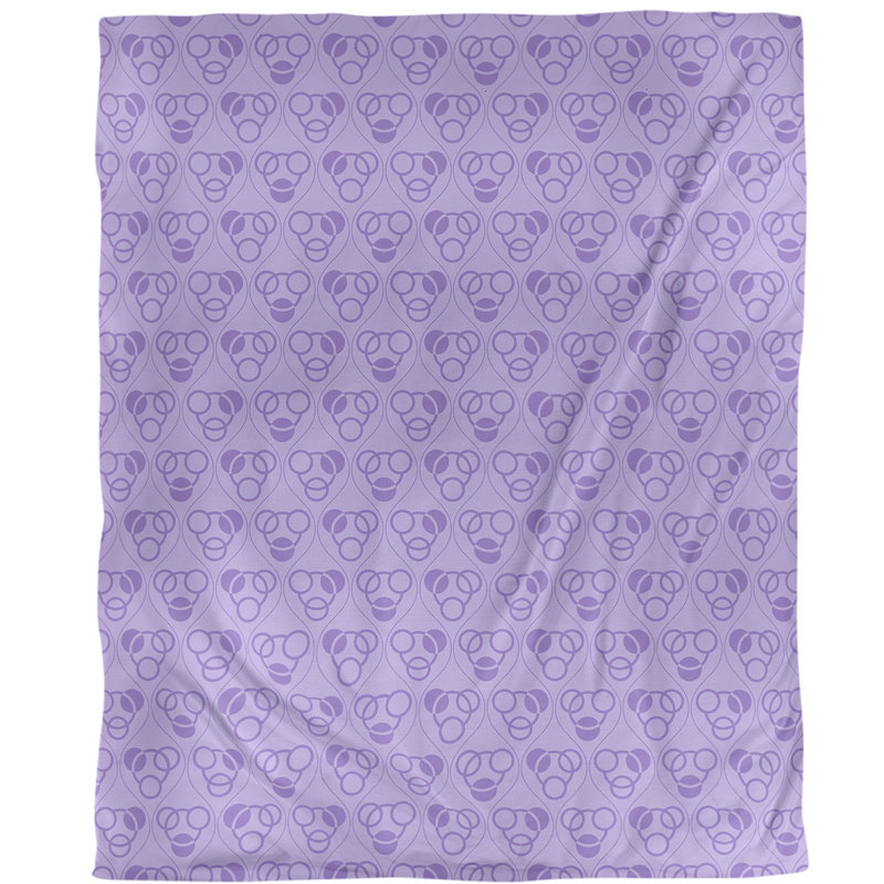 Housse de couette simple Circles Waves, Housse de couette simple TG, Polyester brossé, Violet