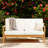  Echols Outdoor Solid Teak Wood 2-Person Sofa with Cushions