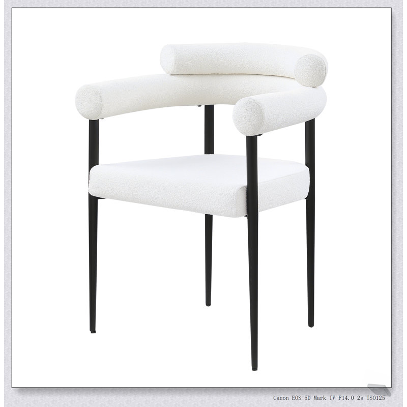 Ensemble de 2 chaises de salle à manger Woker, design moderne de style Mid-Century avec assise confortable et structure en métal durable