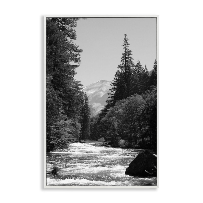 Merced River Flow Framed Giclee, design by Kim Curinga, 30" H x 20" W, Coastal White Giclee Framed