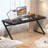Cheryel 60" Modern Wood and Metal Computer Desk, Black-1071070459-1043580126