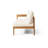 SOFA  SET-TEAK+BEIGE
