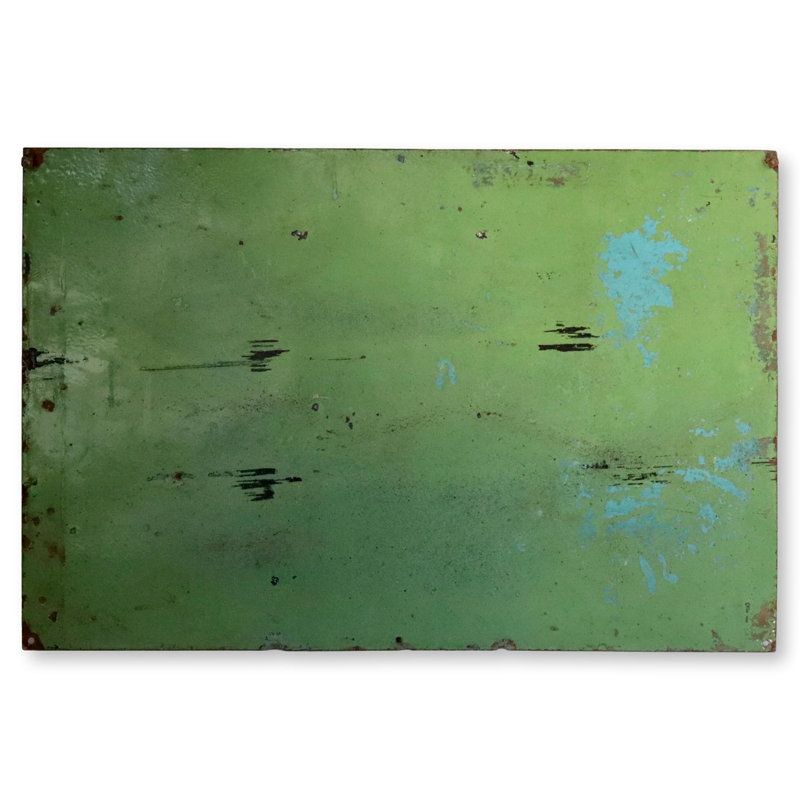 Large Enameled Metal Fabric Shop Sign Print