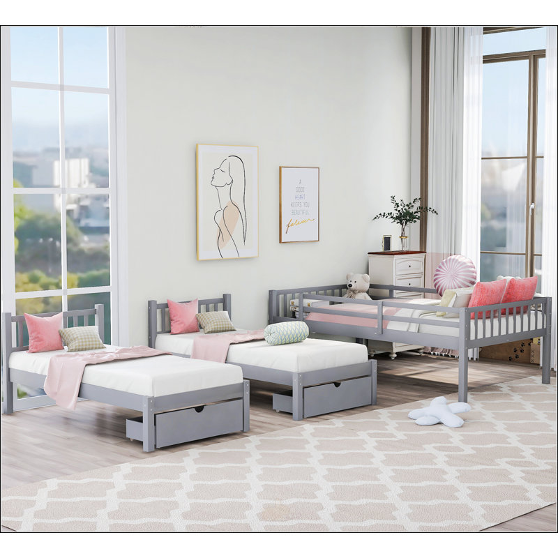 Full Over Twin And Twin Bunk Bed