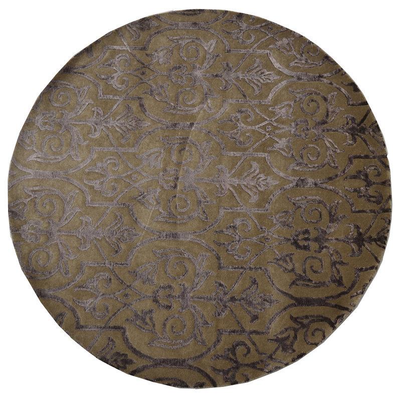 Floral Area Rug, Round 7'