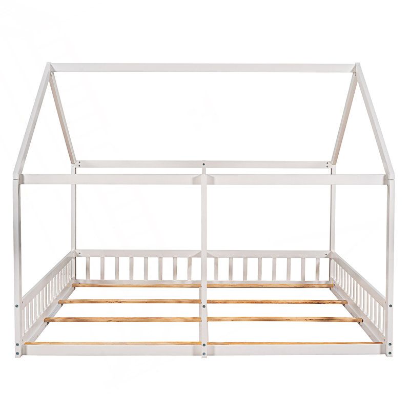 Lit plateforme simple, deux lits partagés, Blanc