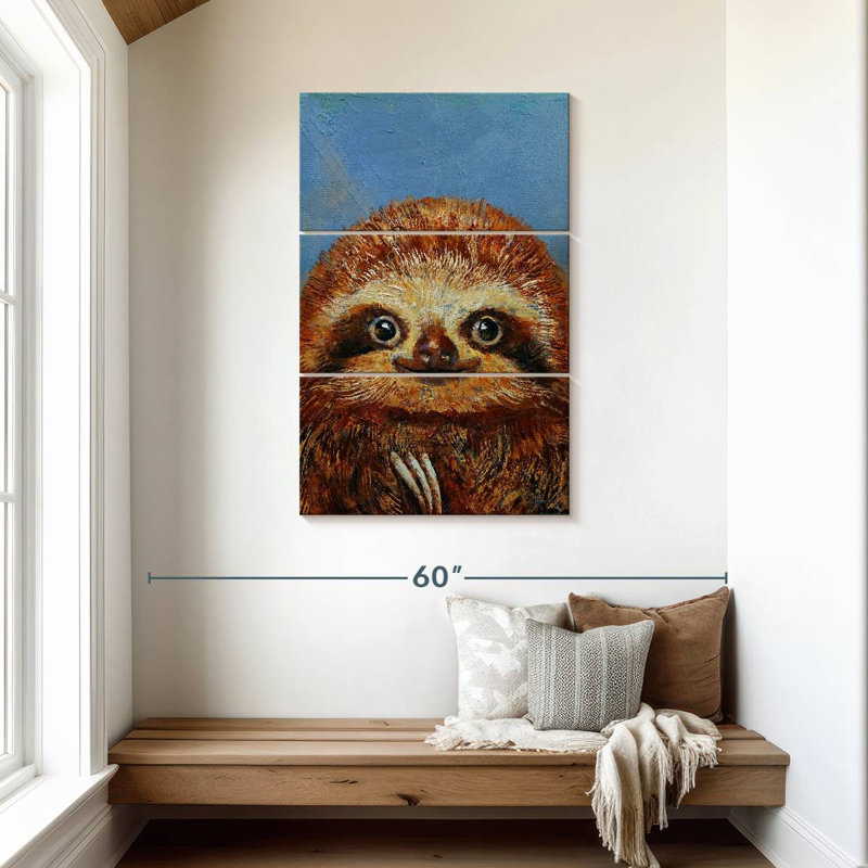 Brampt Baby Sloth, 45" H x 28" W