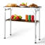 Table de bar pliante portative pour patio avec tablette-1791576431