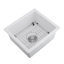 Évier de bar en quartz avec grille et crépine L 18 po x l 16 po Quartz