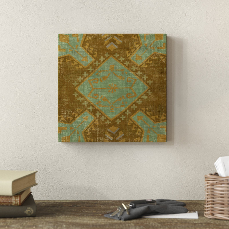 «Western Weave I», peinture sur toile, H 12 po x l 12 po