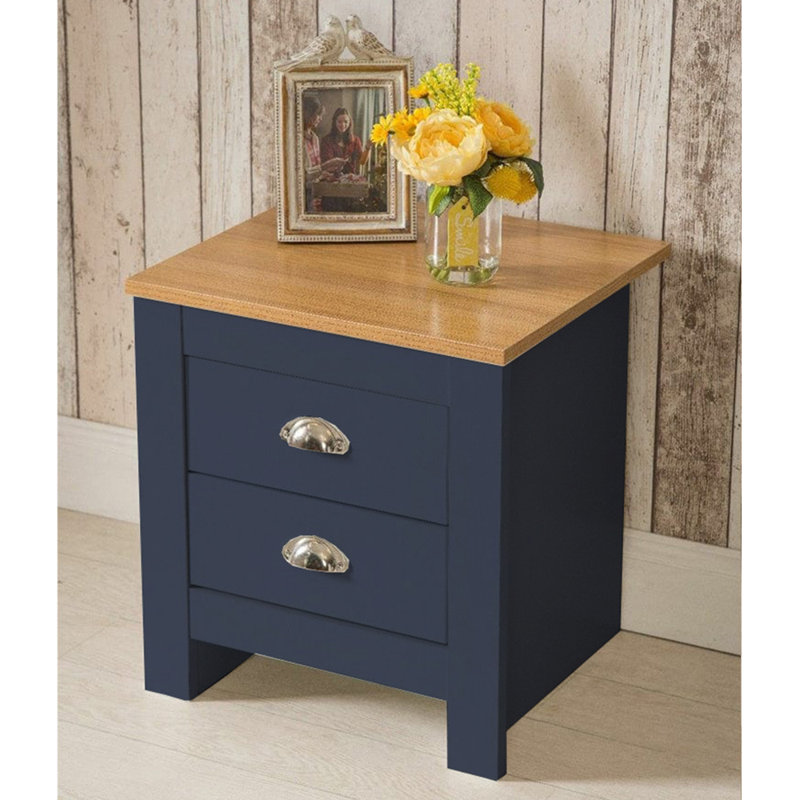 Susana Piece Bedroom Set, Oak/Blue