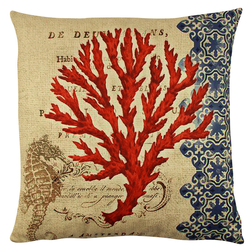 Coussin lavable de qualité supérieure, 17,0 x 17,0 pouces, 50% coton / 50% polyester, rembourrage en silicone, fermeture à glissière dissimulée | Doux, confortable et repassable | Parfait pour la décoration intérieure, le salon et la chambre à cou