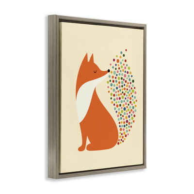 «Fox with Speckled Tail», art mural sur toile flottante, par Andy Westface