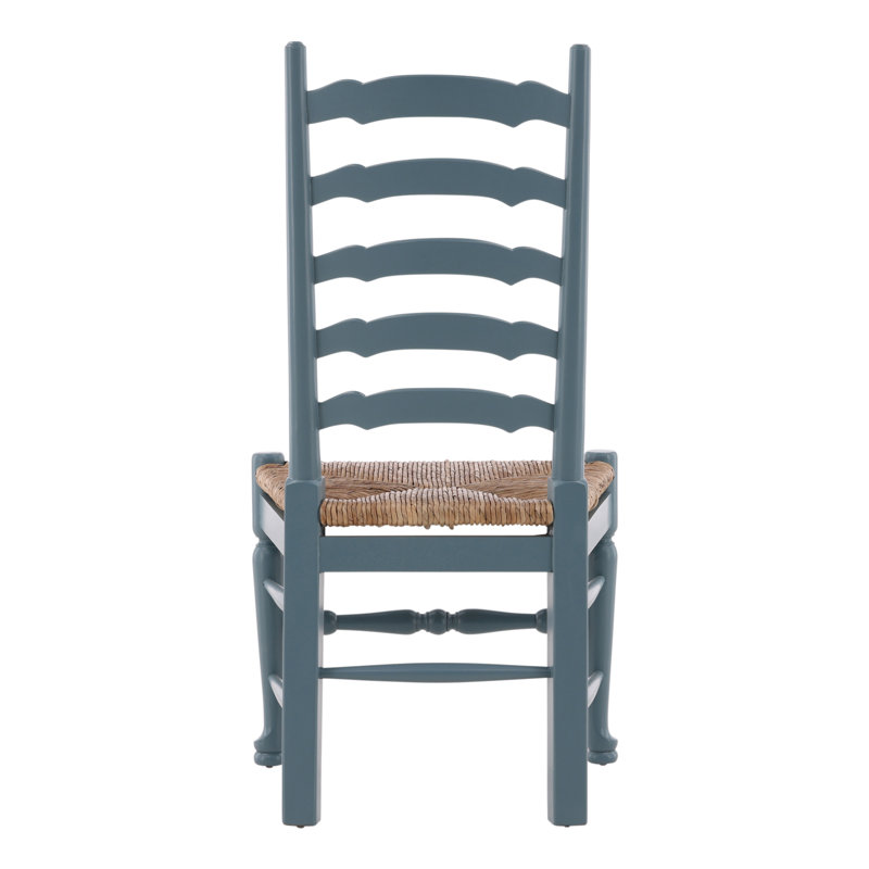 Furniture Classics Bradley Mahogany Ladderback Side Dining Chair, Blue