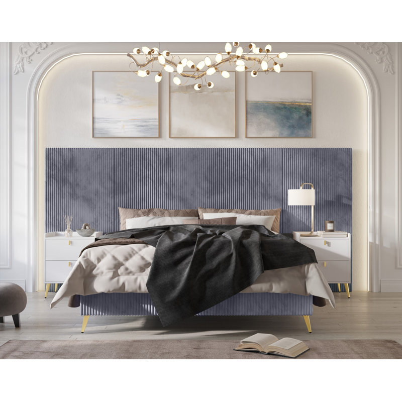 Uttoxeter Upholstered Bed, Queen, Gray