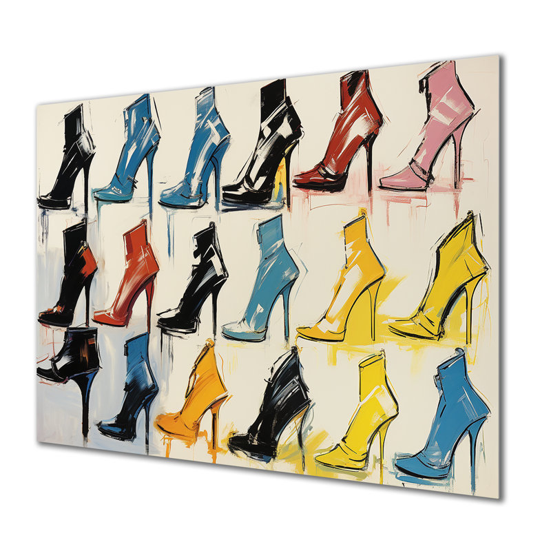 Talon coloré coloré Pop Art Hegacy - Art mural en métal Pop Art MT131958, H 16 po x l 32 po x P 1 po