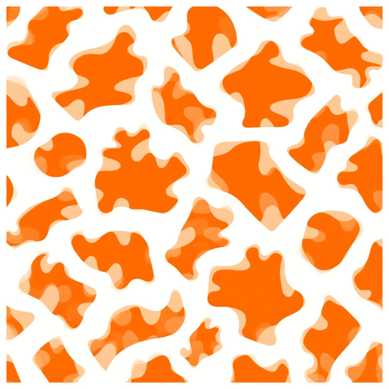 Tapis de bain orange à motif camouflage, 34in W x 21in L
