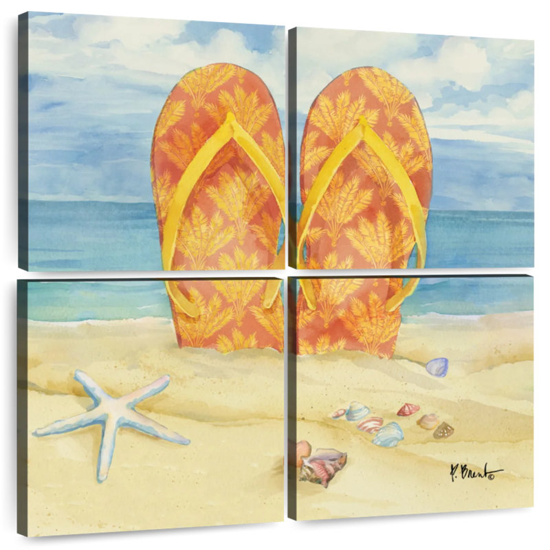 Gillard Toes In The Sand IV, H 18 po x l 18 po