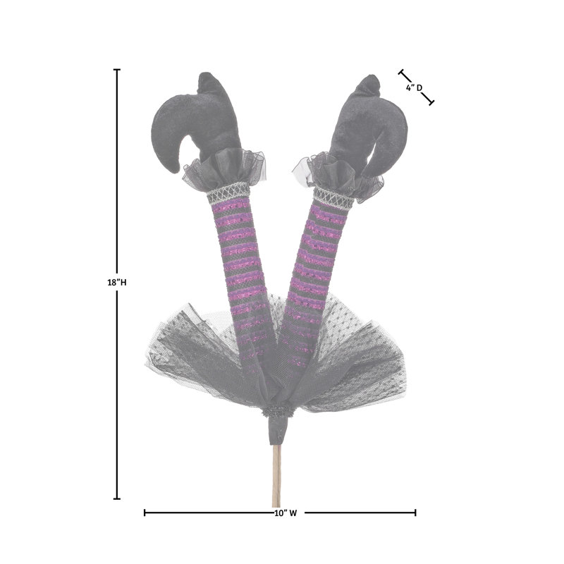 Choix de pieds de sorcière 18 po, Mauve / Noir