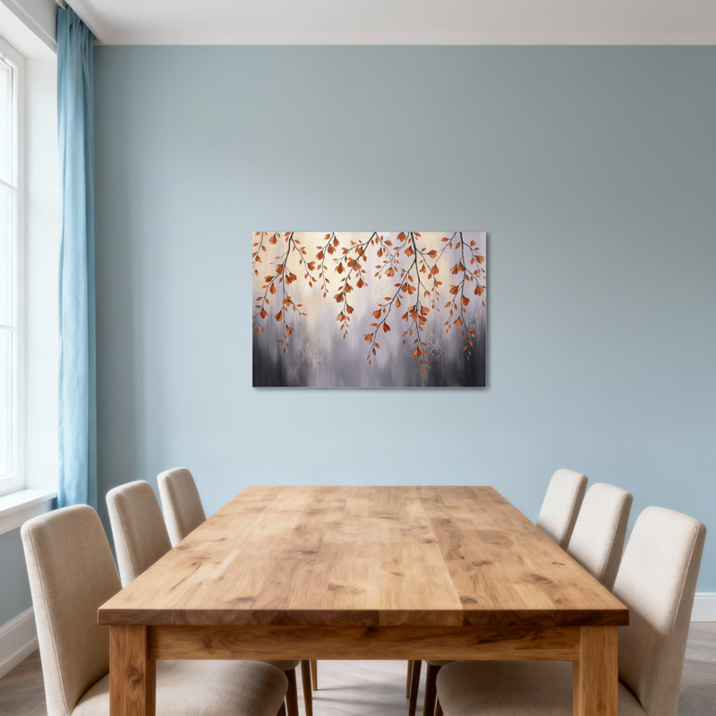 Plantes et fleurs, feuilles d'automne, branches suspendues, H 12 po x l 18 po