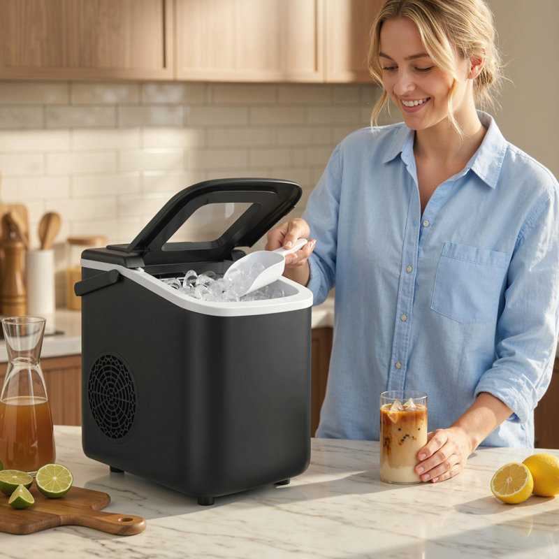 HOMCOM 12 Lb. Daily Production Bullet Ice Portable Ice Maker