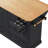 Large Kitchen Island With Internal Storage & 6 Drawers, Black 56 Inch Adjustable Shelves Charging Station