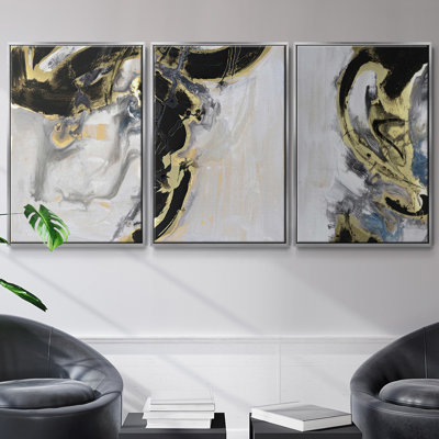 Vintage Views of Venice I - Ensemble de 3 reproductions sur toile