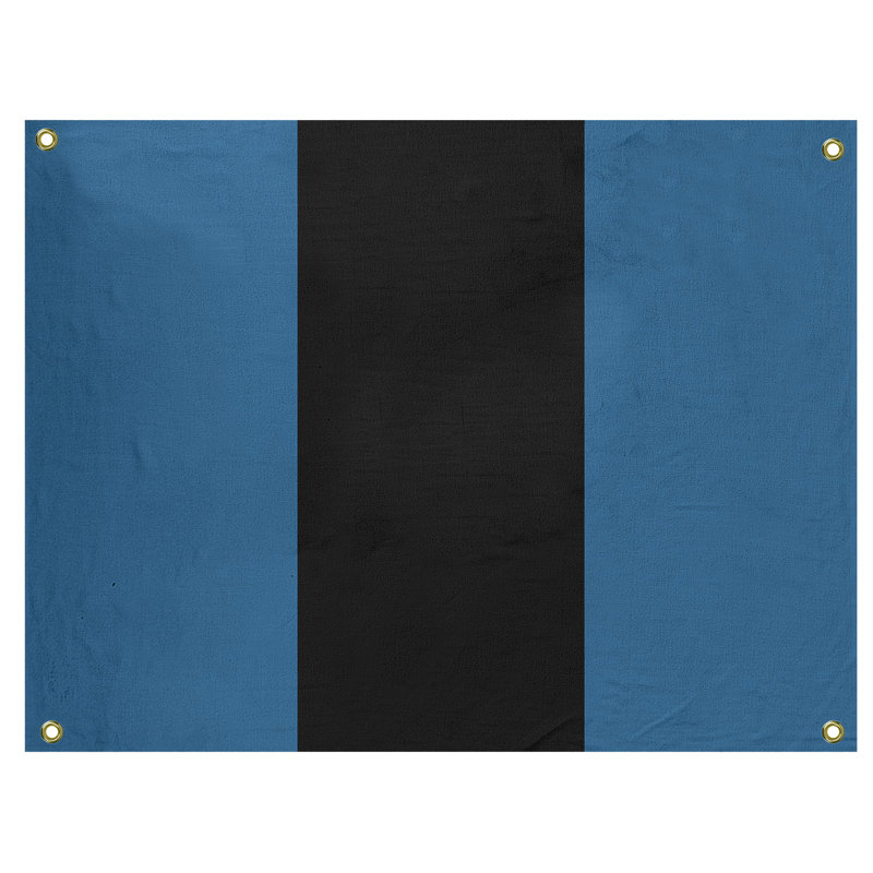 Tapisserie de polyester Colorado, Bleu / noir / bleu, H 59 po x l 80 po x P 2 po