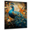 Reproduction d'art en métal bleu sarcelle et émeraude paon