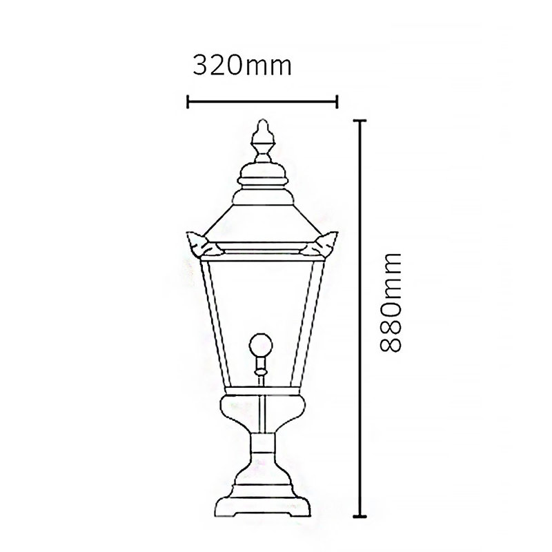 Ely Transparent Pier Mount Light