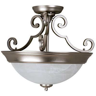 Plafonnier semi-encastré 2 lumières 16,56 po Bienville