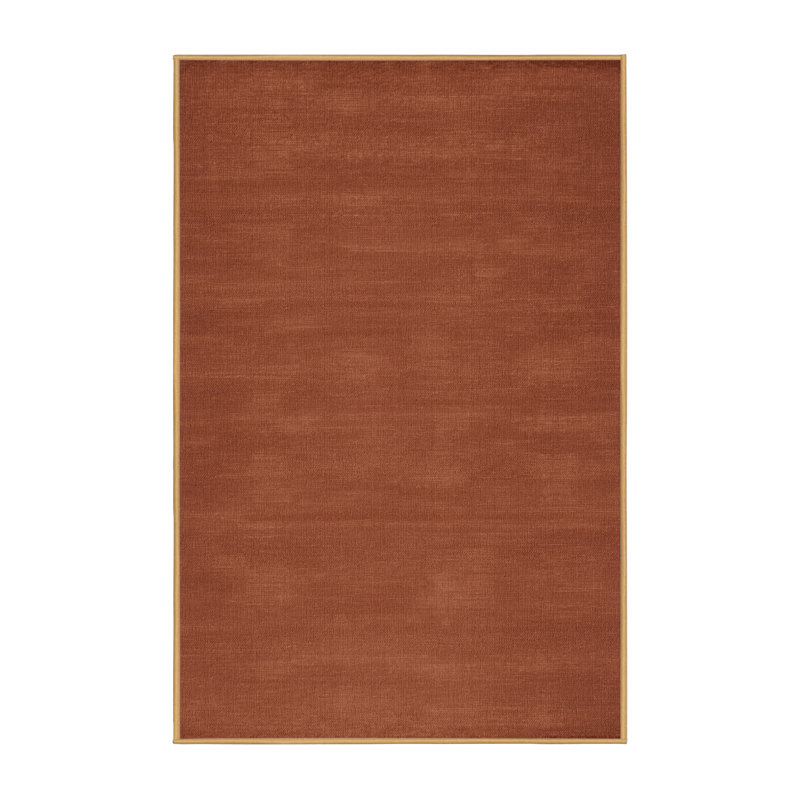 Tapis brun uni lavable à la machine, Rectangulaire 2 pi x 3 pi