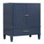 Meuble-lavabo de style rétro 30 po avec lavabo, rangement multifonctionnel, porte à fermeture douce et tablette réglable en bleu-229297598