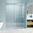 56" - 60" W X 76" H Frameless Soft-Closing Single Sliding Shower Door, 1/4" (6Mm) Tempered Glass With Explosion-Proof Coating-121301163