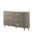Harvin Light Gray 6-Drawer 62.5 in. Wide Dresser