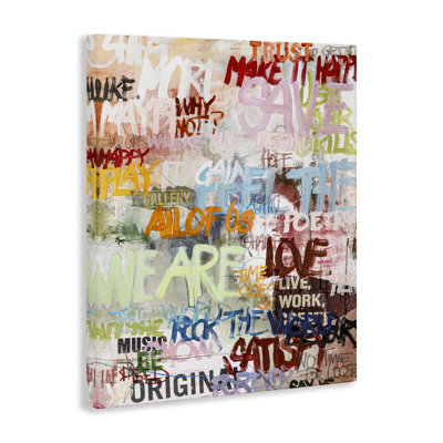 Modern Graffiti Phrases Canvas Wall Art by Design Fabrikken bp-735_CN