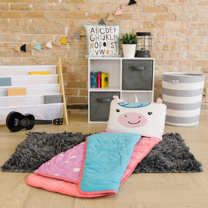 Wildkin Kids Velour Nap Mat – Soft, Cozy, Convenient for Daycare & Preschool – Unicorn