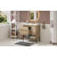 Meuble-lavabo moderne en bois de 30 po avec tiroir coulissant, lavabo en céramique et tablette ouverte pour le rangement organisé