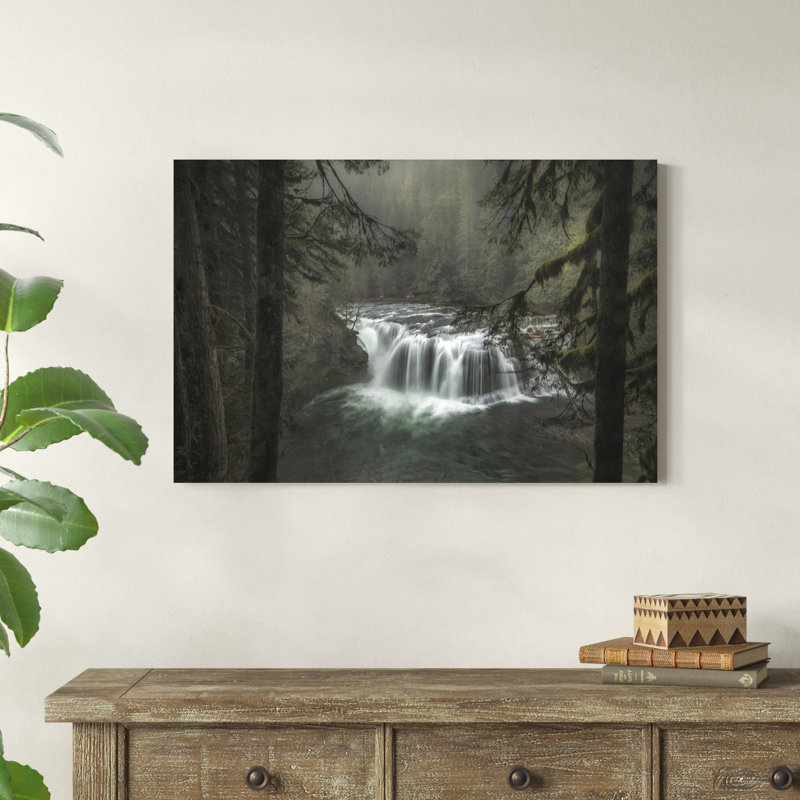" Misty " Mixed Media Painting, 24" H x 36" W x 1.25" D