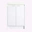 Meuble-lavabo autoportant de 91 cm (36 pouces) avec lavabo en résine, portes à fermeture douce et grand meuble de rangement pour salles de bains modernes.