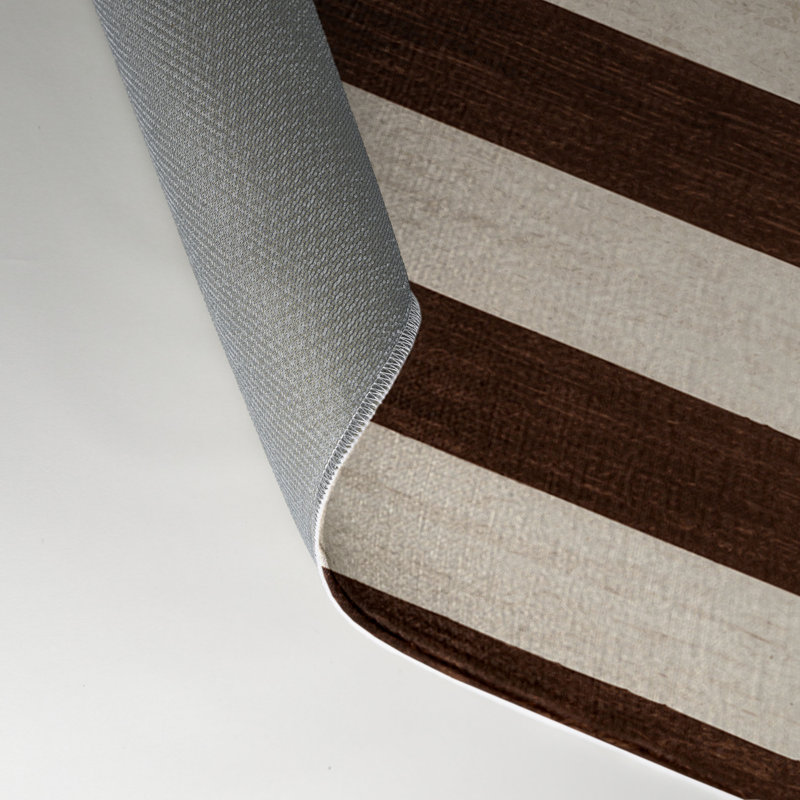 Tapis intérieur / extérieur beige HorizontalStripes, Rectangle 9 pi x 12 pi