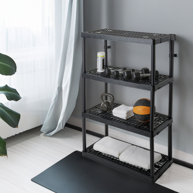 36'' W Plastic Storage Rack, 54.5" H x 36" W x 18" D