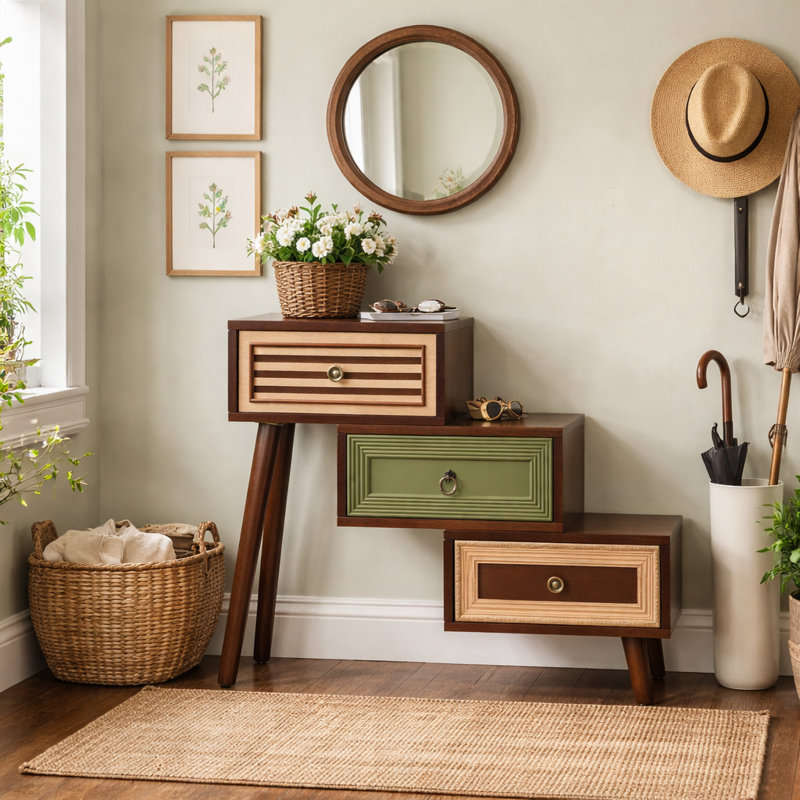 Commode brune rétro «Fienley»