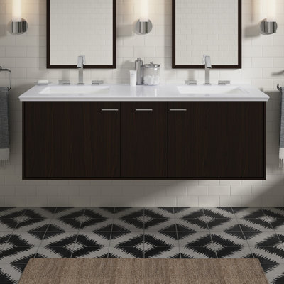 Jute™ 51" Wall-Mounted Single Bathroom Vanity Set