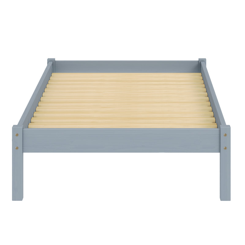 Lit plateforme Pine, Gris, Grand lit