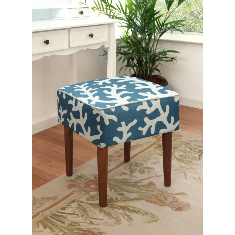 Tabouret de coiffeuse Cayson, Bleu marine