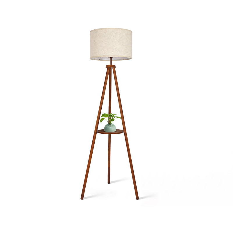 155cm Tripod Floor Lamp, Walnut