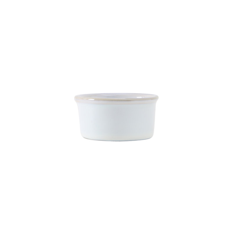 Ramequin rond et artisanal, Blanc agave